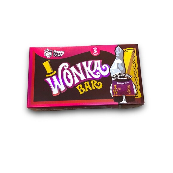 Happy Boxer Willy Wonka & The Chocolate Factory Men's Boxer Brief - Small - Picture 1 of 5